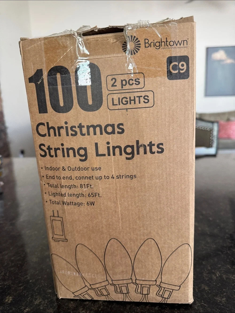 Brightown 100 C9 Christmas String Lights - Warm White